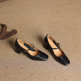 Capri Genuine Leather Mary Jane Heel