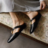 Amalfi Genuine Leather Fold Mule