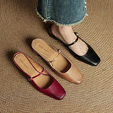 Comporta Italian leather Buckle Mule