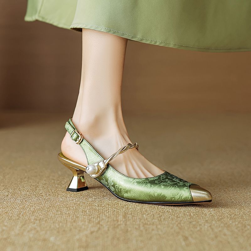 Savana Kitten Heel Mules in Camel — Heels