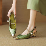 Savana Kitten Heel Mules in Camel — Heels