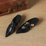 Positano Italian Leather Pointed-Toe Mule