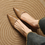 Cassis Italian Leather Kitten Heel