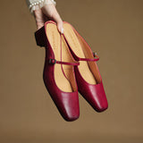 Comporta Italian leather Buckle Mule