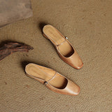 Comporta Italian leather Buckle Mule