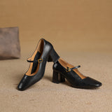 Capri Genuine Leather Mary Jane Heel