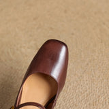 Capri Genuine Leather Mary Jane Heel