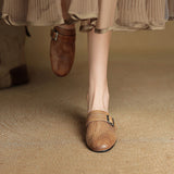 Liora Woven Buckle Mule