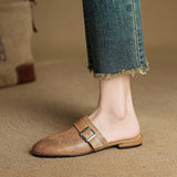 Liora Woven Buckle Mule