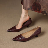 Sorrento Italian Leather Kitten Heel Pump