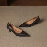 Sorrento Italian Leather Kitten Heel Pump