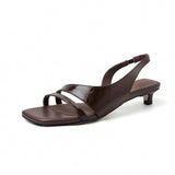 Biarritz Italian leather Line-Tied Heel