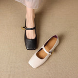 Lyra Italian Leather Buckle Flat