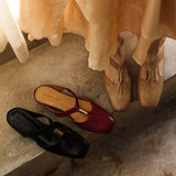 Amalfi Genuine Leather Fold Mule
