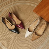 Cassis Italian Leather Kitten Heel