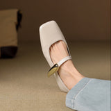 Lyra Italian Leather Buckle Flat