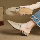 Liora Woven Buckle Mule