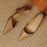 Cassis Italian Leather Kitten Heel