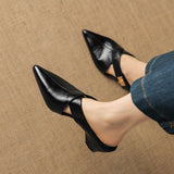 Positano Italian Leather Pointed-Toe Mule