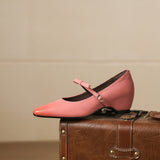 Rosalie Italian leather Bow-Tie Mary Jane Pump