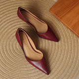 Cassis Italian Leather Kitten Heel