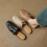 Liora Woven Buckle Mule