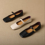 Lyra Italian Leather Buckle Flat