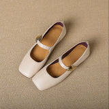 Lyra Italian Leather Buckle Flat