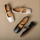 Lyra Italian Leather Buckle Flat