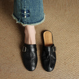 Liora Woven Buckle Mule