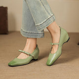 Rosalie Italian leather Bow-Tie Mary Jane Pump