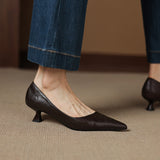 Sorrento Italian Leather Kitten Heel Pump