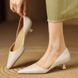 Cassis Italian Leather Kitten Heel