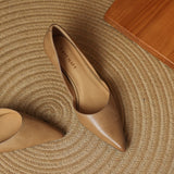 Cassis Italian Leather Kitten Heel