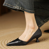 Cassis Italian Leather Kitten Heel