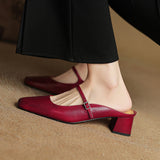 Comporta Italian leather Buckle Mule