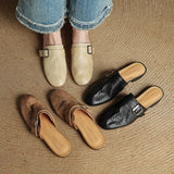 Liora Woven Buckle Mule