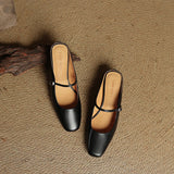Comporta Italian leather Buckle Mule