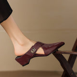Positano Italian Leather Pointed-Toe Mule