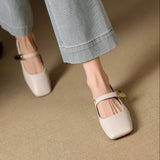 Lyra Italian Leather Buckle Flat