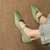 Rosalie Italian leather Bow-Tie Mary Jane Pump