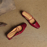 Comporta Italian leather Buckle Mule