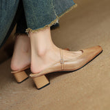 Comporta Italian leather Buckle Mule