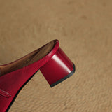 Comporta Italian leather Buckle Mule