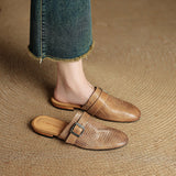 Liora Woven Buckle Mule
