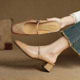Comporta Italian leather Buckle Mule