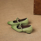 Rosalie Italian leather Bow-Tie Mary Jane Pump
