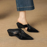 Positano Italian Leather Pointed-Toe Mule