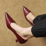 Anok Genuine Leather Heels in Camel — Heels