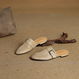 Liora Woven Buckle Mule